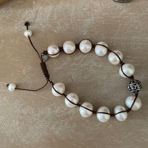 Silpada rugged pearls adjustable bracelet
